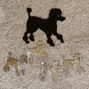 POODLE WIND CHIMES large steel windchimes dog garden musical beautiful